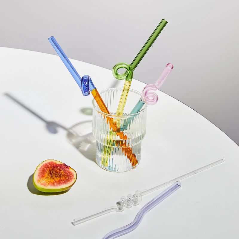 Whirl & Sip Glass Straw