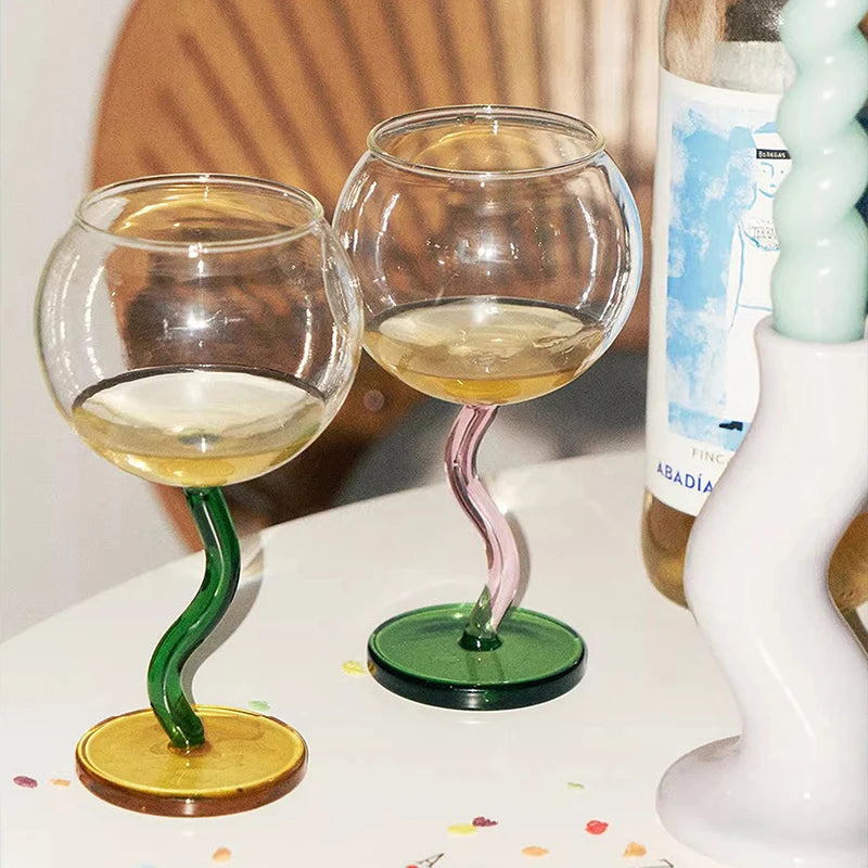Wavy Hour Cocktail Glass