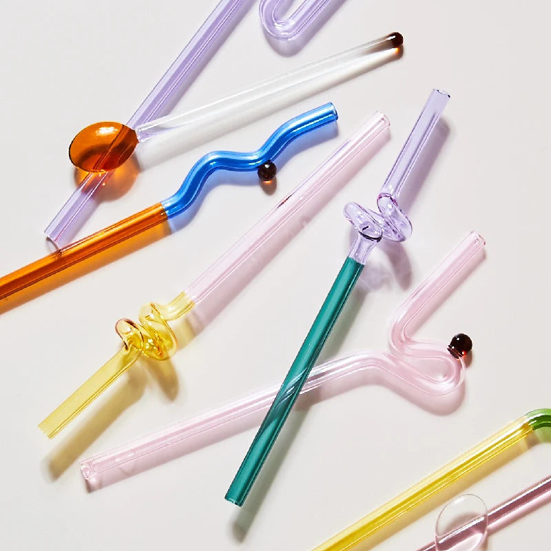 Whirl & Sip Glass Straw